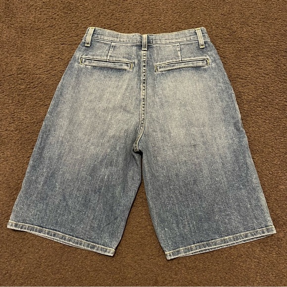 Nili Lotan Julie Pleated Denim Shorts Jorts - Picture 7 of 10